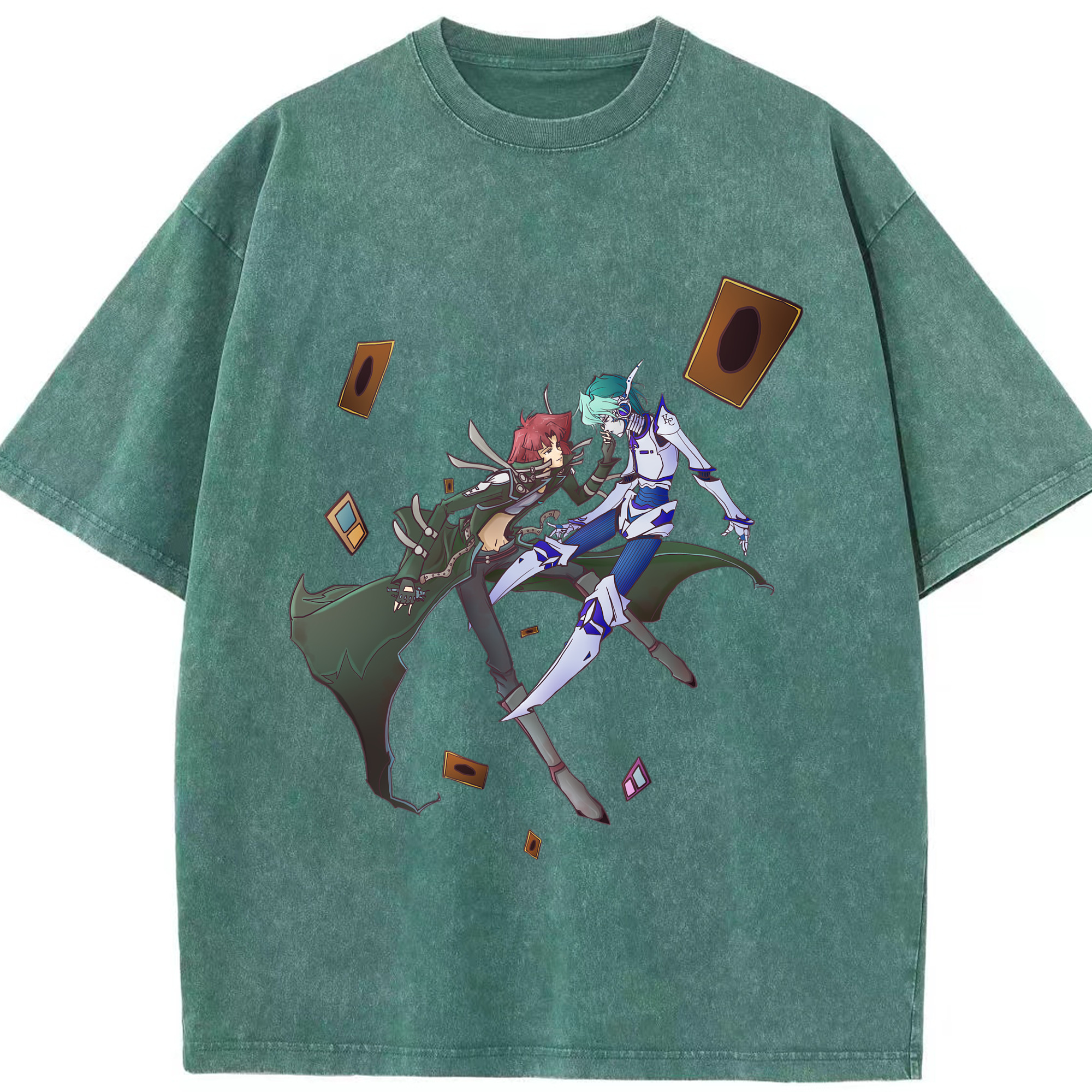 （画像用） 遊☆戯☆王 Yu-Gi-Oh! 綿100% ヴィンテージ風 半袖Tシャツ（フロントプリント）